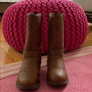 Brown leather size 8 toddler girl boots!